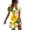 Light Green, variant on Hawaiian Tropical Dresses for Women V Neck Floral Print Short Sleeve Flowy Dress Vacation Dresses