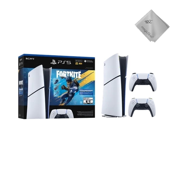 New TEC PS_5 Slim Digital Edition 825GB – Fortnite Flowering Chaos Bundle Extra White Controller