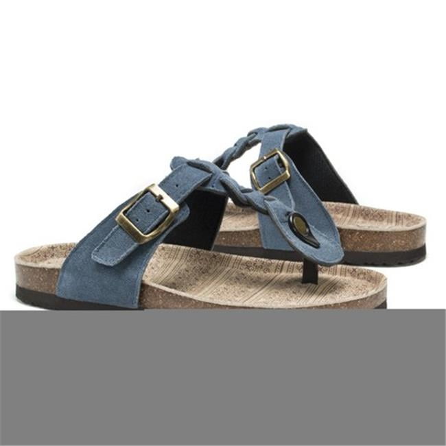 16459 Womens Marsha Flat Sandals, Denim - Size 6 - Walmart.com