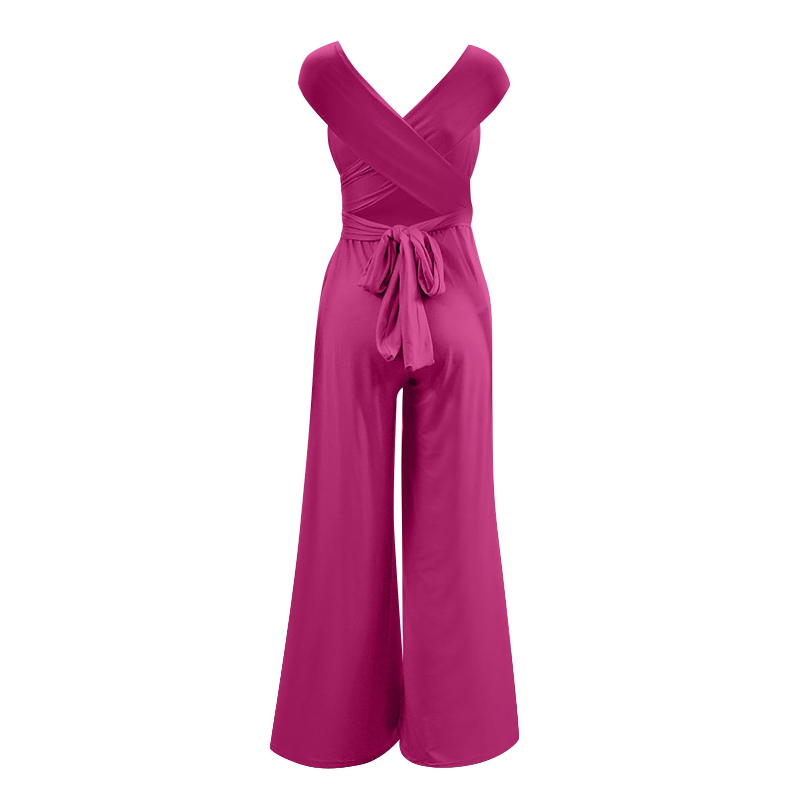 Elegant Fuchsia Dressy Jumpsuits With Sleeves For Women Shiny Puff Sleeves,  Wide Leg, Perfect For Parties, Evenings, And Celebrities Style 221128 From  Kong04, $30.6