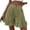 17# Army Green, variant on Women's Casual Shorts Pleated High Waisted Ruffles Hem Flared Short Pants Cute Summer Comfy Beach Lounge Shorts Sky Blue M