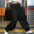 thumbnail image 7 of 2023 Fashion Parachute Pants Women's Casual Outdoor Baggy Cargo Pants Elastic Low Waist Jogger Pants with Pockets, 7 of 7
