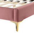 thumbnail image 6 of Platform Bed Frame, Tufted, Rivet Nailhead, King, Pink, Velvet, Bedroom, Modern Contemporary Boutique HB35439, 6 of 12