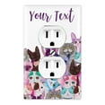 thumbnail image 1 of WIRESTER Customized Personalized With Cat Family Background & Your Text, 1-Gang Single Gang Duplex Outlet Cover Wall Plate/Switch Plate Cover Decorative, 1 of 5