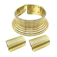 thumbnail image 4 of Conjunto de joyería africana Fernando Collares llamativos Punk Gótico oro, 4 of 8
