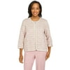 Alfred Dunner Womens Boucle Shimmer Knit Jacket