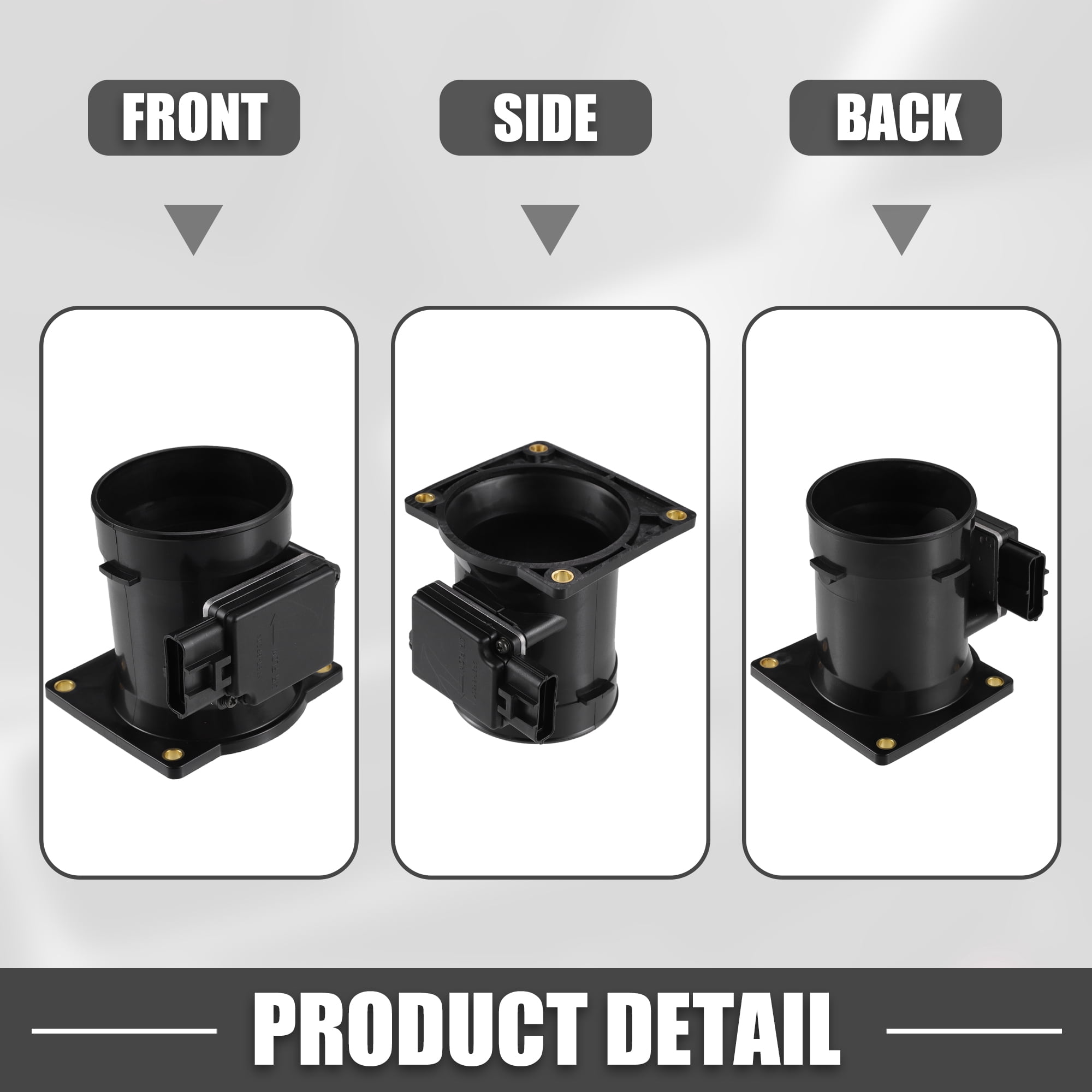 Unique Bargains MAF Sensor Assembly No.1L2F-12B579-BA MAF Mass Air Flow Sensor for Ford F-150 2004-2007 Plastic Black