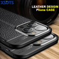 thumbnail image 2 of Funda A Prueba De Golpes Para iPhone 11 12 13 Pro Max Mini Carcasa De Silicona Suave Textura De Cuero Cubierta Trasera Del Teléfono, 2 of 3