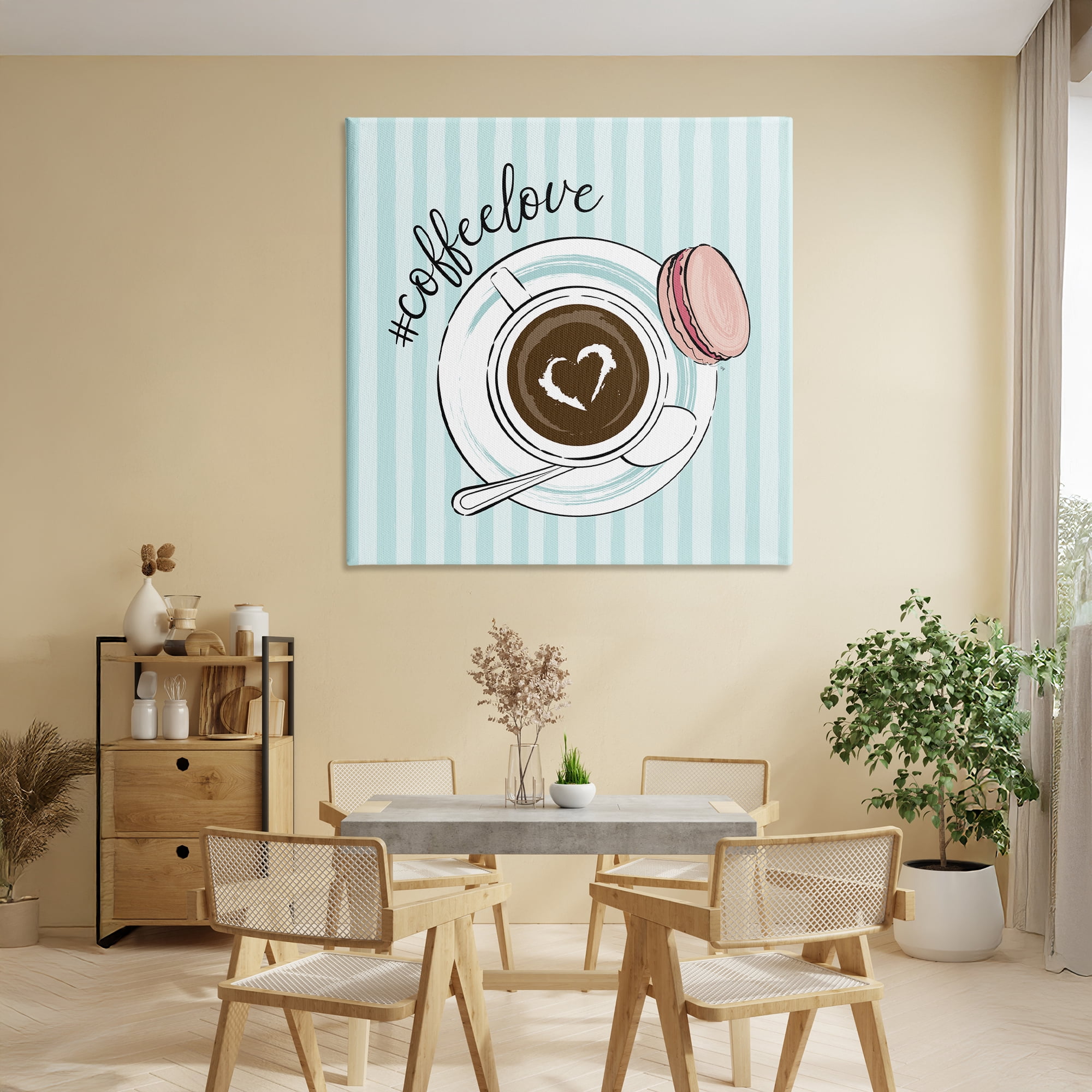 Stupell Industries Coffee Love Hashtag Canvas Wall Art, design by Martina Pavlova