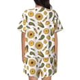 thumbnail image 3 of Lsque Cartoon Corn Pumpkin Sunflower Women's Short-Sleeved Pajama Set - 2 Piece Soft and Lightweight Sleepwear Set-Small, 3 of 9