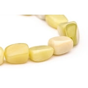 Tumbled Pebble Golden Quartz Crystallite Beads Semi Precious Gemstones Size: 12x11mm Crystal Energy Stone Healing Power for Jewelry Making