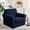 Navy, variant on Luxshare Home Stretch Chair Covers for Furniture Protector Sofa Covers Washable Pet Friendly Non Slip Cover with Elastic Bottom(Chair/Navy)