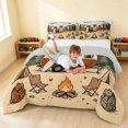 thumbnail image 3 of Erosebridal Camper King Size Comforter Sets, Camping Comforters King Size, Happy Camping, Gray Reversible 3 Pieces 1 Comforter and 2 Pillowcases, 3 of 6