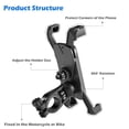 thumbnail image 2 of Greeniant Soporte de teléfono para bicicleta, soporte de montaje impermeable Universal antigolpes, accesorio estable ajustable para motocicleta, ciclismo Ciclismo Greeniant  OD013009-00, 2 of 6