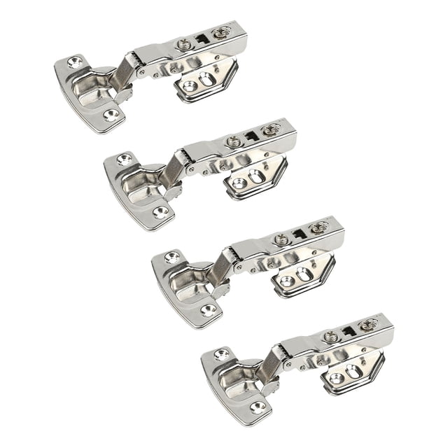 【 4 Piezas 】 Bisagra De Acero Inoxidable 304, Bisagra Hidráulica De Flexión Media Para Gabinete, Bisagra De Tubo Amortiguador Engrosada