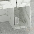thumbnail image 4 of KULAGAGA Office Reception Station with Counter, Free-Standing Register Stand Reception Area with 3 Drawers, Vein, 4 of 6