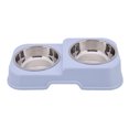 thumbnail image 1 of Cuencos para perros Cuencos dobles de agua y comida Cuencos de acero inoxidable, Cuencos de alimentación para mascotas para perros medianos y gatos, 1 of 8