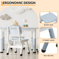 thumbnail image 6 of Amkui Kids Table Set and 4 Chair, Height Adjustable Toddler Desk and Chair Set, Children Activity Table with Storage Box, Graffiti Desktop for Classroom Home,Toddler Table and Chairs Set, 6 of 8