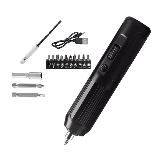 Destornillador eléctrico,Destornillador eléctrico inalámbrico con mango ergonómico,Destornillador recargable USB recargable,Herramienta de reparación con destornillador eléctrico