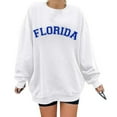 thumbnail image 2 of WEAIXIMIUNG Sweat à Fermeture Éclair pour Femmes Sans Capuche Grande Taille Mode Décontractée Imprimé Lettre Col Rond Manches Longues Sweat de Festival Léger, 2 of 5