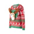 thumbnail image 6 of Women Men Christmas Sweater, Cute 3D Dinosaur/Elk/Shark Long Sleeve Knit Pullover, 6 of 9