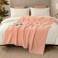 thumbnail image 3 of EMME Muslin Cotton Blankets for Couch Bed Throws Breathable Gauze Blanket Soft and Lightweight (Pink, 55"x75"), 3 of 6