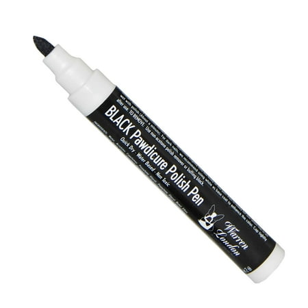 UPC: 0855657003245 | Warren London Pawdicure Dog Nail Polish Pen | Quick Dry – Water Based – Non Toxic | Black