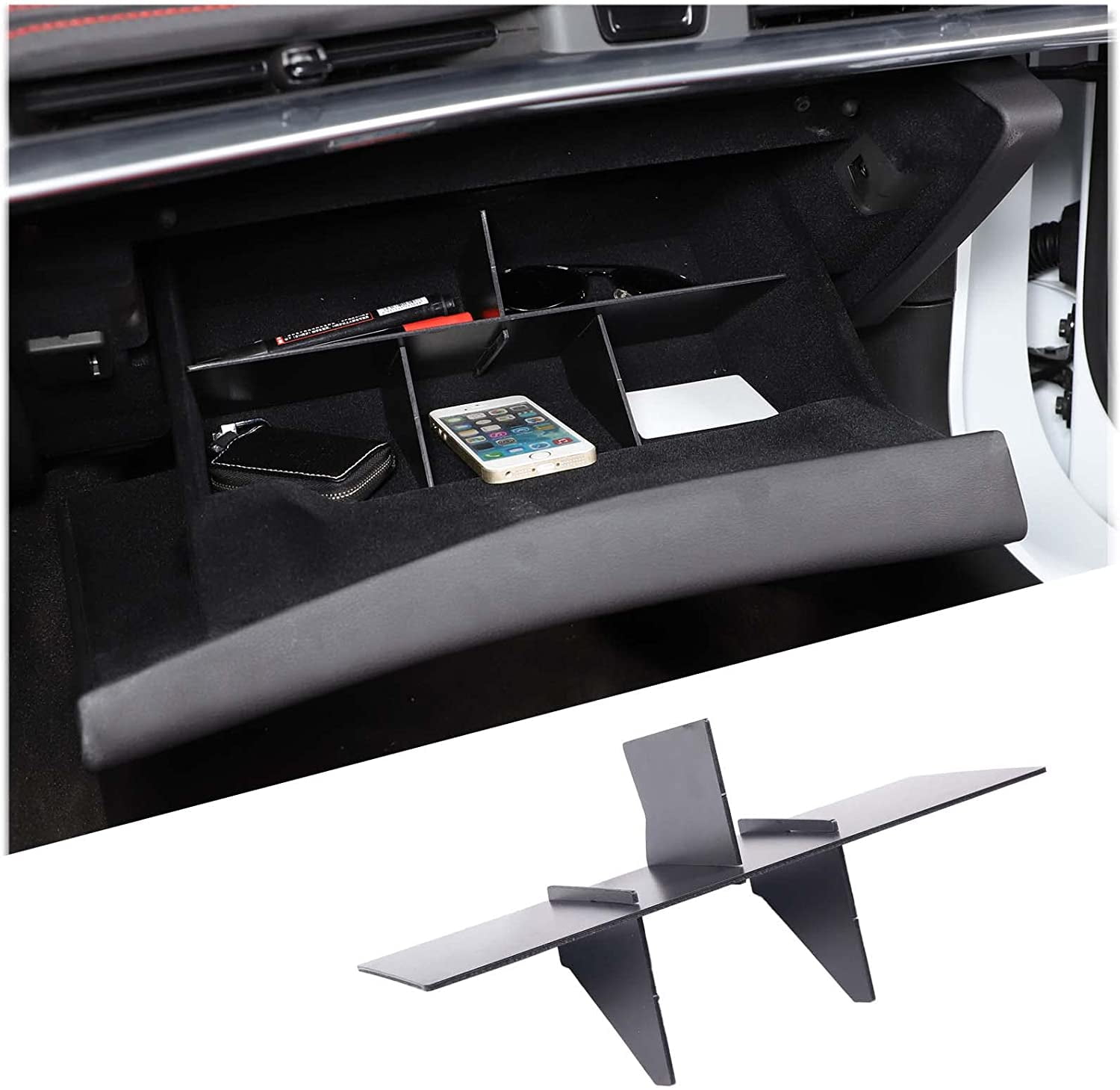 TINKI Glove Box Dividers Organizer Fit for Chevrolet Corvette C8 2020