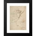 thumbnail image 2 of Salvator Rosa 11x14 Black Modern Framed Museum Art Print Titled - Slight Sketch of Head and Shoulders of Man in Lead Pencil (1615-73), 2 of 5