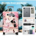 thumbnail image 2 of Travel Luggage Cover Suitcase Girl Protector Storage Fits 18-32 Inch Luggage Flower Luggage Protector Wheel Covers Patterned Travel with Pocket Elastic Luggage Anti-scratch Suitcase Cover XL, 2 of 6
