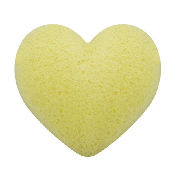Xihbxyly Esponja Konjac, Limpiador Facial En Forma de Corazón, Disco Exfoliante Suave de Fibra Natural, Limpiador de Carbón Control de Grasa, Exfoliante Facial Suave, Apto para Piel Sensible, Opción