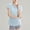 Light Blue, variant on Womens Open Back Yoga Tops Summer Short Sleeve Workout Shirts Breathable Hollow Out Gym Clothes Athletic Performance Activewear Outfits