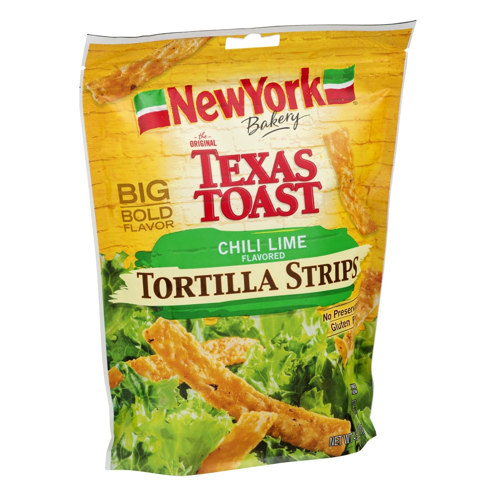 New York The Original Texas Toast Tortilla Strips, Chili Lime, 4.5 Oz