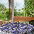 thumbnail image 2 of Ambesonne Floral Fitted Round Tablecloth, Blue Anemone Flowers Plot, 36"- 40" Diameter, Dark Violet Taupe and Sepia, 2 of 5