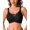 Black, variant on Womens Wireless Bras V Mesh Comfortable Supportive Bralette Push UP Tshirt Bra No Underwire Seamless Full Coverage