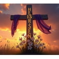 thumbnail image 3 of Stained Glass Style Easter Banner with He is Risen Message Background Decoration for Church Celebrations Easter Parties and Religious Gatherings, 3 of 3