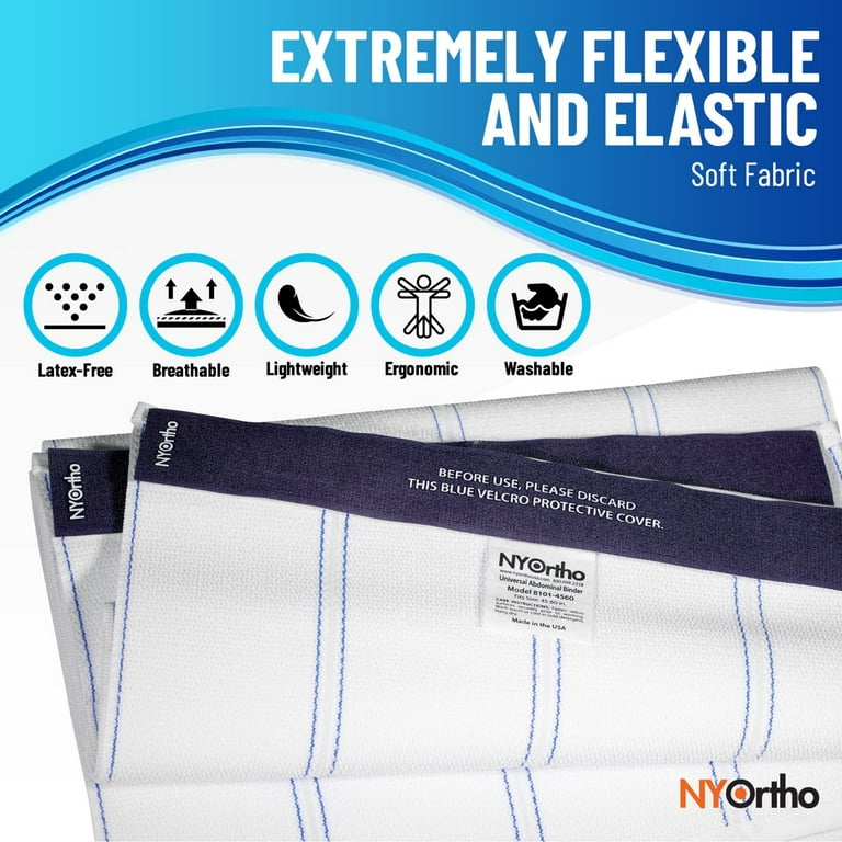 NYOrtho Bariatric Abdominal Binder for Plus-Size Men and Women 12” Wide  Post-Surgery Compression Garment, 90-105 