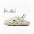 thumbnail image 4 of GPOECD Breathable Indoor Outdoor Clogs for Men Wide Design Soft Sole Comfortable Slippers for Men with Arch Support ZZ01_Beige，43, 4 of 7