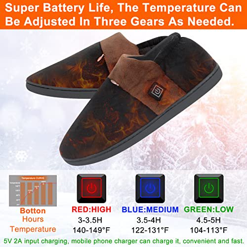 Zapatillas térmicas, zapatos térmicos unisex con batería de 5 V, 3 velocidades ajustables (M) esquí esquí Gafas de esquí