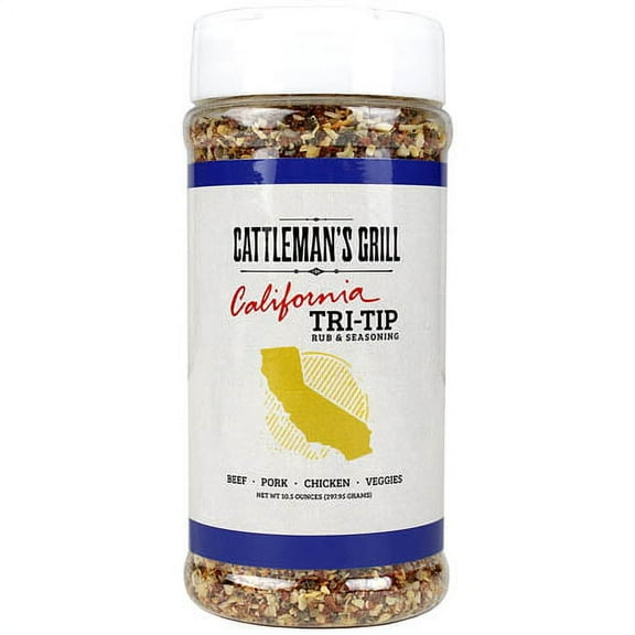 Cattleman's Grill California Tri-Tip Rub & Seasoning 10.5 Oz Mellow Blend Flavor