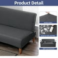 thumbnail image 3 of CZL 100% Waterproof Futon Mattress Cover, Leakproof Armless Sofa Slipcover, Stretch Rhombus Jacquard Sofa Bed Cover, Couch Furniture Protector for Kids, Pets, Dog and Cat (Small, Dark Gray), 3 of 10