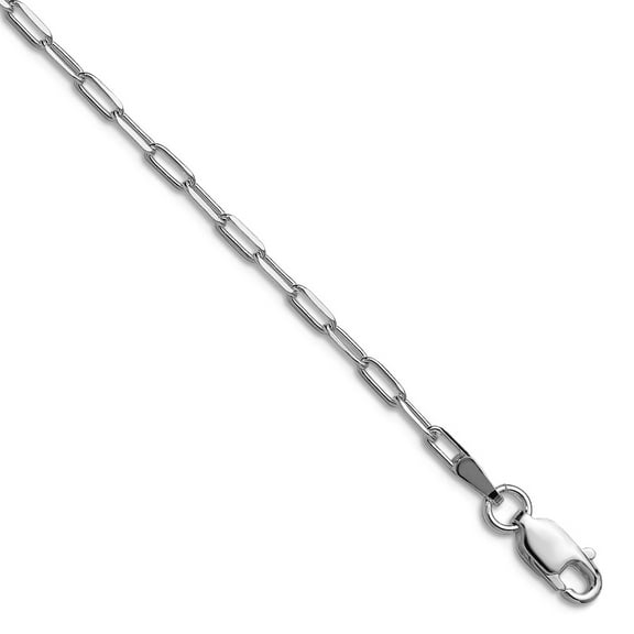 925 Sterling Silver Rhodium Plated 2.15mm Sparkle-Cut Forzantine Chain Necklace 16 Inch Chain Necklace for Women and Men