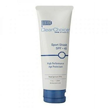 ClearChoice Sport Shield Sunscreen - Natural Face Sunscreen for Daily Use, SPF 45-4 Ounces