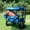 Blue-Green + ABS + Rubber + Steel (Q235), variant on Collapsible Wagon 140L Folding Wagon Cart with Removable Canopy, All-Terrain Wheels with Brake and Cooler Bag, for Camping Beach Shopping, Black