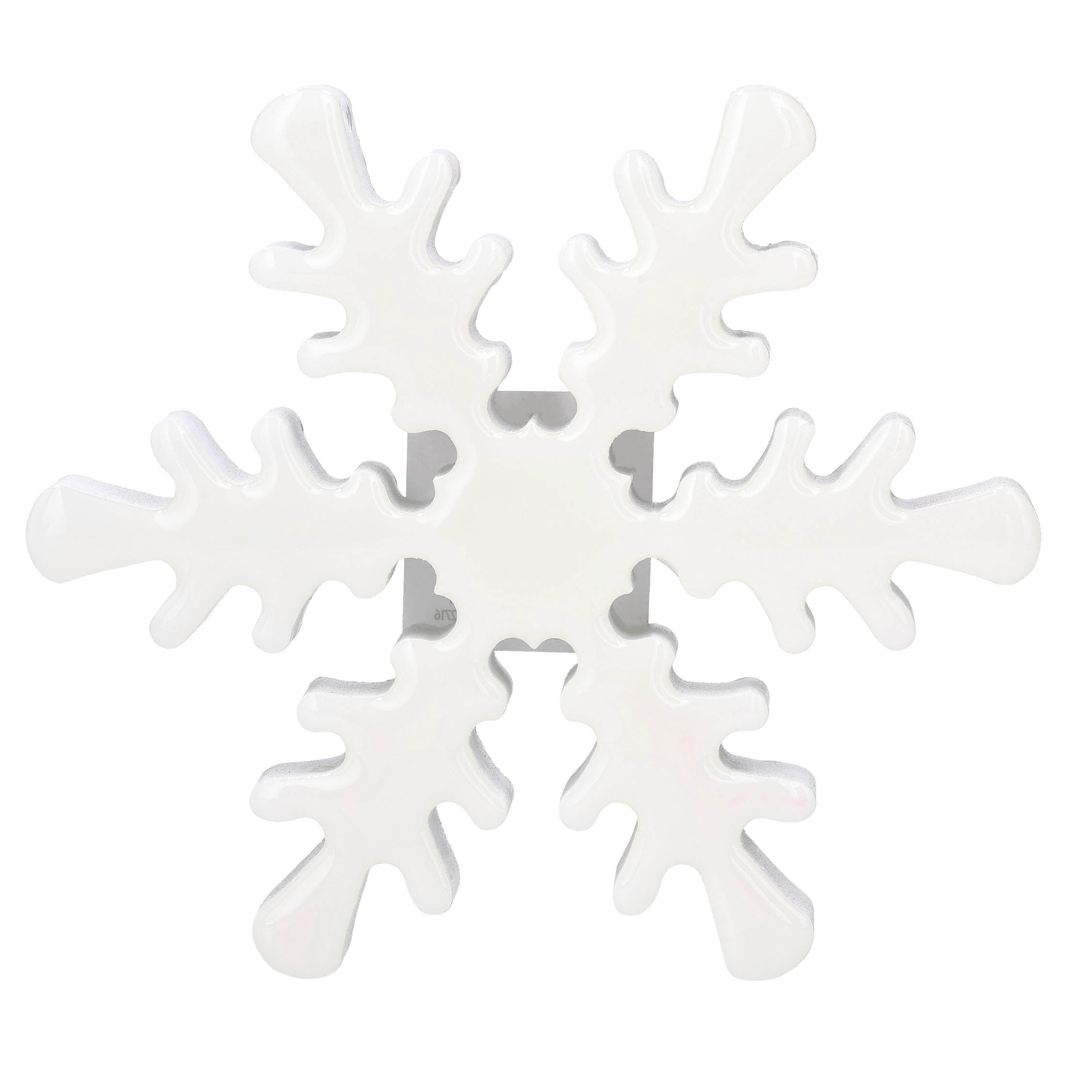 Small Wood Snowflake Christmas Decoration, White, 6", by Holiday Time