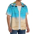 thumbnail image 3 of Ratiio Boards and Beach Print Mens Casual Short Sleeve Shirts Button Down Textured Shirts Summer Beach Shirt with Pocket Men's Casual Short-sleeved Shirt, 3 of 5