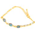thumbnail image 4 of ENCHANTED CASTLE 18kt GOLD PLATED AUSTRALIAN BLACK OPAL BRACELET, 4 of 4