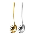 thumbnail image 1 of 2 cucharas de acero inoxidable para pasta, espaguetis, prácticas cucharas para espaguetis para el hogar., 1 of 7