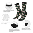 thumbnail image 3 of Logiee Pink Sleeping Fox Print Adult Socks for Men & Women,Calf Socks, Ankle Socks,Boots Socks,Breathable Casual Sock,Unisex Crew Socks, 3 of 6
