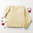 thumbnail image 4 of BLVB Valentines Day Sweatshirt for Women Love Heart Shirts Casual Valentine Pullover Long Sleeve Tops Lover Gift, 4 of 5